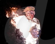 NEWS - Hier geht Donald Trump in Flammen auf
