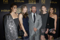 PEOPLE - Stolzer Papa: Sylvester Stallone mit seinen Töchtern an den Golden Globe Awards in LA