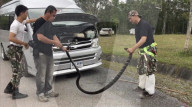 FEATURE - Riesenschreck: Schulbusfahrer findet Kobra unter der Motorhaube