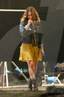 PEOPLE - Lily Collins bei den Dreharbeiten von "Baby Driver"