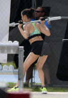 EXKLUSIV - Adriana Lima hält sich fit bei der Arbeit in Miami 