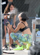 EXKLUSIV - Adriana Lima hält sich fit bei der Arbeit in Miami 