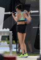 EXKLUSIV - Adriana Lima hält sich fit bei der Arbeit in Miami 