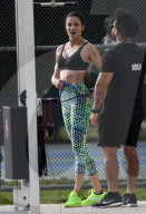 EXKLUSIV - Adriana Lima hält sich fit bei der Arbeit in Miami 