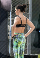 EXKLUSIV - Adriana Lima hält sich fit bei der Arbeit in Miami 