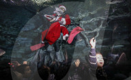 FEATURE - Weihnachten: Chlaus schwimmt im Aquarium in Seoul 