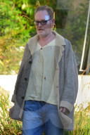 EXKLUSIV - Fussballer Paul Gascoigne mit einem grossen Pflaster im Gesicht