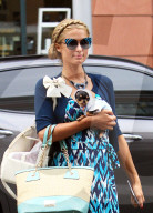PEOPLE - Paris Hilton schleppt ihren Fiffi durch Beverly Hills