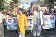NEWS - Kolkata: Protest gegen Verhaftung von Sudip Bandyopadhyay