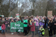 Anti-fracking protest, Sherwood Forest, UK - 07 Jan 2017