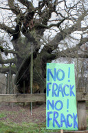 Anti-fracking protest, Sherwood Forest, UK - 07 Jan 2017