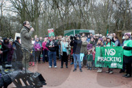 Anti-fracking protest, Sherwood Forest, UK - 07 Jan 2017