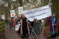 Anti-fracking protest, Sherwood Forest, UK - 07 Jan 2017