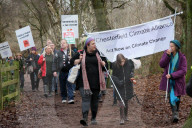 Anti-fracking protest, Sherwood Forest, UK - 07 Jan 2017