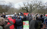 Anti-fracking protest, Sherwood Forest, UK - 07 Jan 2017