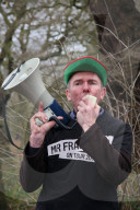 Anti-fracking protest, Sherwood Forest, UK - 07 Jan 2017