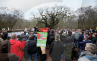 Anti-fracking protest, Sherwood Forest, UK - 07 Jan 2017