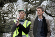 Anti-fracking protest, Sherwood Forest, UK - 07 Jan 2017