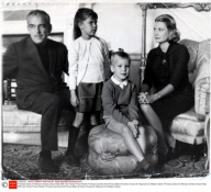Princess Grace Of Monaco Actress Grace Kelly With Her Family Prince Rainier Princess Caroline And Prince Albert At Carton House Nr. Maynoot Co Kildare Ireland.