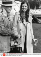 Countess Bathurst And Princess Caroline Of Monaco At Midland Bank Horse Trials 1972