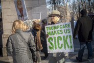 NEWS - Demonstration in New York für Obamacare