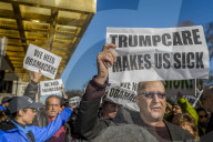 NEWS - Demonstration in New York für Obamacare