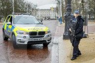 NEWS - London: Wache-Wechsel vor Buckingham Palast mit Polizeischutz