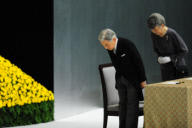 Kaiser Akihito und Kaiserin Michiko nehmen in Tokio an einer Gedenkfeier zum Ende des 2. Weltkriegs teil