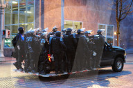 NEWS - Anti-Trump-Proteste: Auch die Polizei hatte zu tun