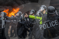 NEWS - Anti-Trump-Proteste: Auch die Polizei hatte zu tun