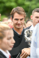 PEOPLE - Roger Federer stellt sich nach seine Sieg am Australian Open den Medien