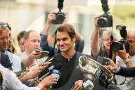 PEOPLE - Roger Federer stellt sich nach seine Sieg am Australian Open den Medien