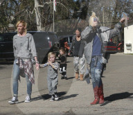 EXKLUSIV - Gwen Stefani geht mit ihren Kindern auf einer Ranch reiten