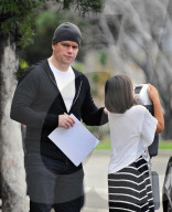 PEOPLE - Matt Damon holt seine Tochter Gia von der Schule ab