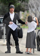 PEOPLE - Matt Damon holt seine Tochter Gia von der Schule ab
