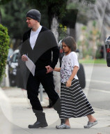 PEOPLE - Matt Damon holt seine Tochter Gia von der Schule ab