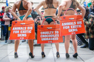 NEWS - PETA-Anhängerinnen demonstrieren an der Londoner Fashionweek