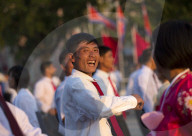 REPORTAGE - Lächelnde Menschen in Nordkorea