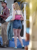 EXKLUSIV - Elle Fanning bei Dreharbeiten zu 'Galveston'  Elle Fanning in Georgia