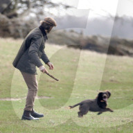 EXKLUSIV - David Beckham filmt einen Werbespot im Park