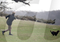 EXKLUSIV - David Beckham filmt einen Werbespot im Park