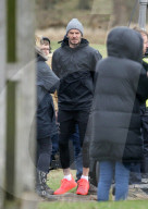 EXKLUSIV - David Beckham filmt einen Werbespot im Park