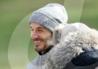 EXKLUSIV - David Beckham filmt einen Werbespot im Park