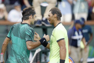 PEOPLE - Tennis BNP Paribas: Roger Federer gewinnt gegen Rafael Nadal in Indian Wells 
