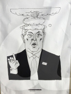 NEWS - Trump Karikaturen in Stockholm