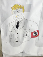 NEWS - Trump Karikaturen in Stockholm