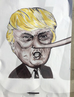 NEWS - Trump Karikaturen in Stockholm