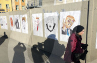 NEWS - Trump Karikaturen in Stockholm