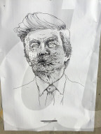 NEWS - Trump Karikaturen in Stockholm