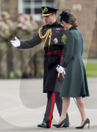 PEOPLE -  London: Kate und William an der Irish Guards St Patrick's Day Parade